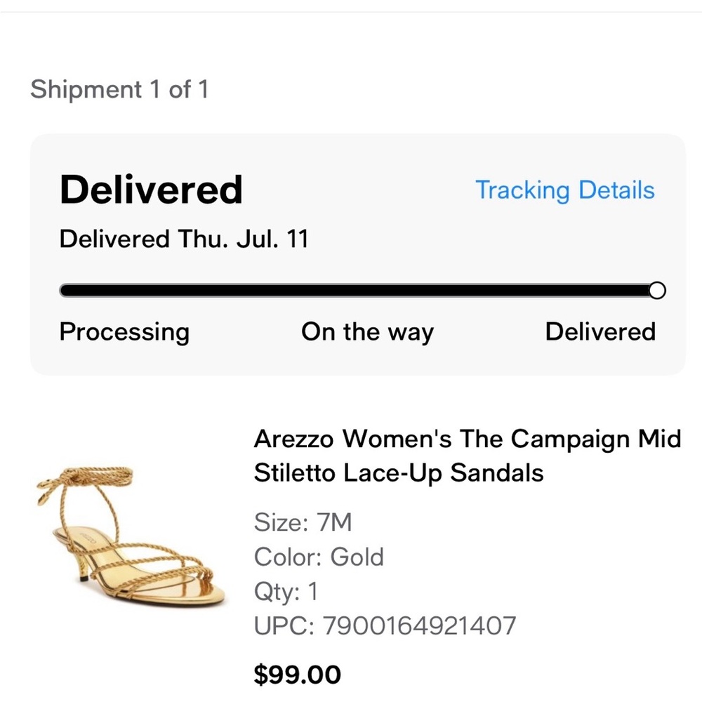 Arezzo Women's Gold Stiletto Lace-Up Sandals